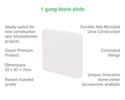 Schneider Electric Lisse - White moulded - blank plate - 1 gang - matt white - GGBL8010S